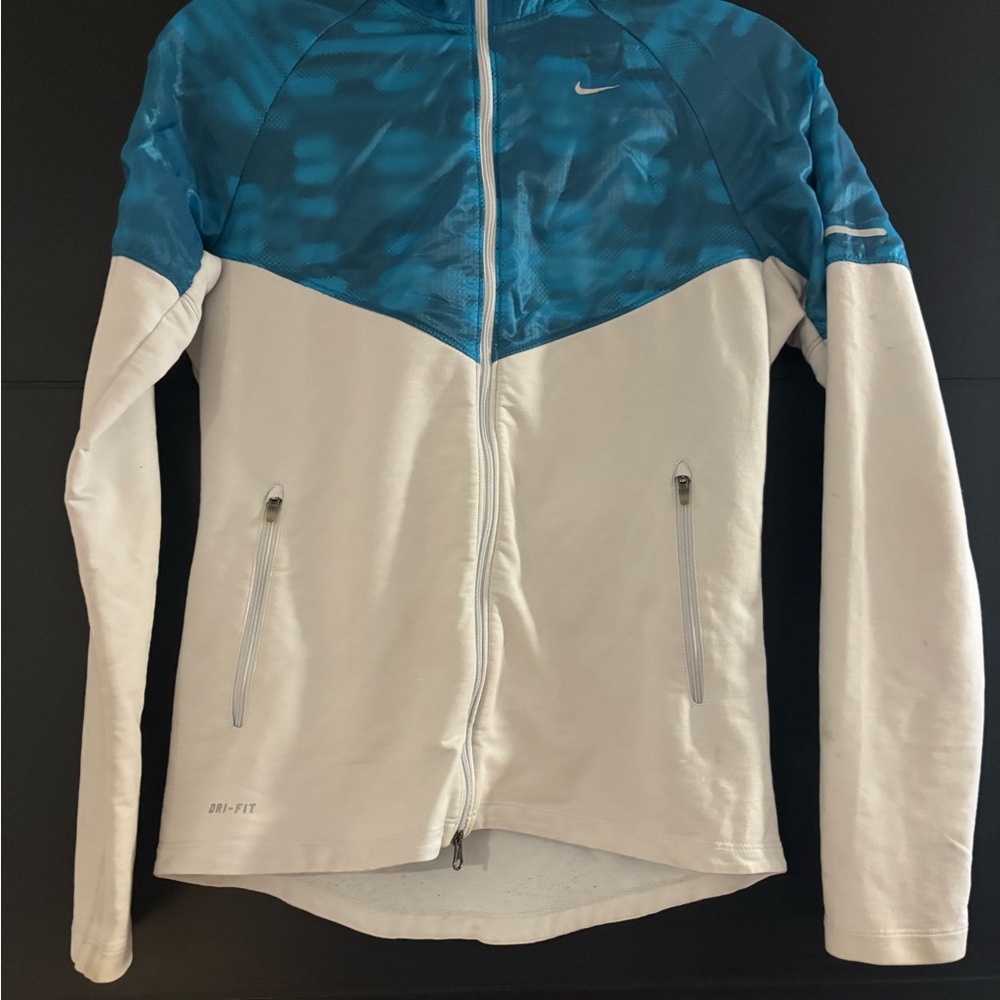Nike Blue and White Jacket with Modern Design